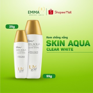 Sunplay Skin Aqua Clear White SPF50+, PA++++: Kem chống nắng Skin Aqua  dưỡng da trắng mịn 