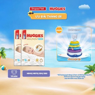 Combo 2 Tã dán sơ sinh Huggies Skin Perfect NB40/NB70/S54/S80