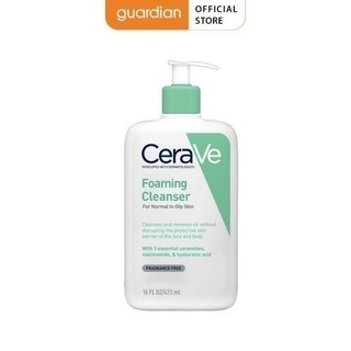 Sữa Rửa Mặt Tạo Bọt Cerave Foaming Cleanser Sạch Sâu Cho Da Thường Đến Da Dầu 473ml