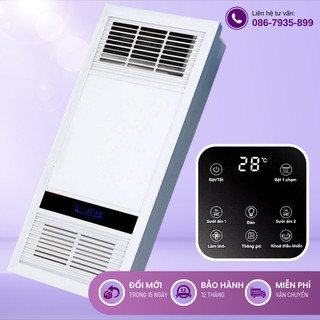 Quạt sưởi âm trần đa năng Luxury 60×30 Màu Trắng Chính hãng KAW_TLC  - Công suất 1300W/ 2600W