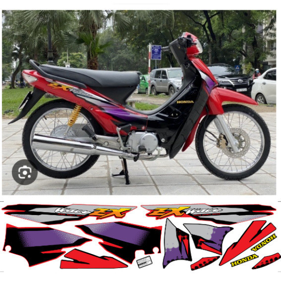 Trọn bộ tem 3 lớp Wave Zx màu trắng, Wave nhỏ màu trắng