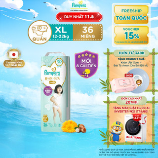 Tã Quần PAMPERS Nhật Thượng Hạng Siêu Mềm Mịn & Thoáng Khí Size M48/ L38/ XL36