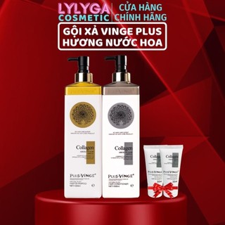 Cặp dầu gội xả collagen vinge 1000ml | cặp dầu gội xả collagen vinge giảm rụng, kích mọc, phục hồi tóc hư tổn