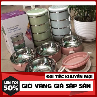 Cặp lồng 4 tầng ruột inox