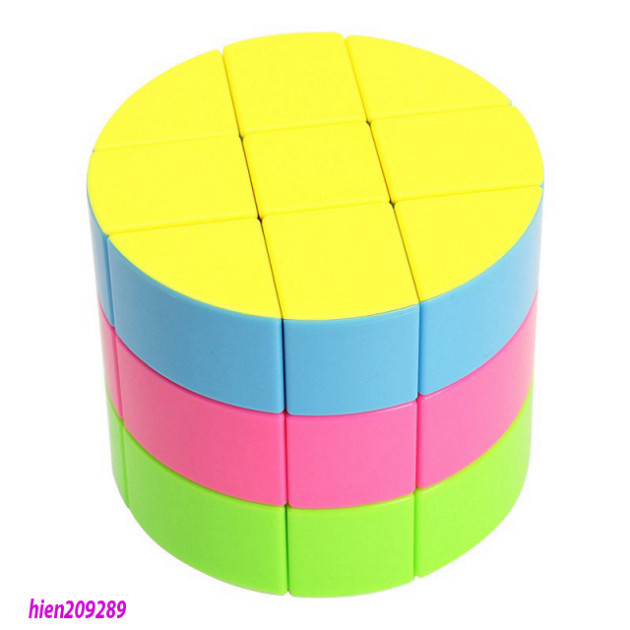 Rubik Biến Thể Hình Trụ Nhiều Màu Cylinder Rubik Z-Cube Cloud 3-layer Cylinder Stickerless