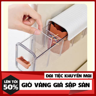 Hộp đựng đồ lót tất vớ treo tủ, hộp chia ngăn đựng đồ lót, khay nhựa đựng đồ lót tiện dụng kèm miếng dán