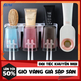 ￼Kệ để bàn chải nhả kem đánh răng Giá treo bàn chải đánh răng kèm cốc Cao Cấp
