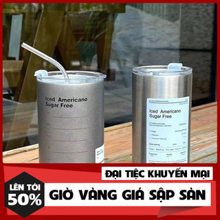 Bình giữ nhiệt nóng lạnh inox 600ml kèm ống hút inox