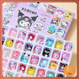 Hộp móc khoá Kuromi 40 món dễ thương màu kẹo xinh xắn