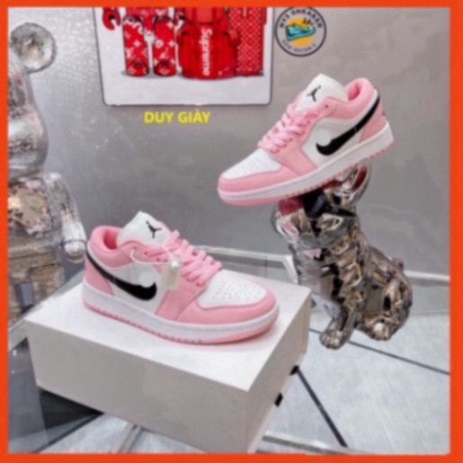 Giày thể thao sneaker Hồng Trắng 𝐜ổ 𝐭𝐡ấ𝐩 Nam Nữ, Giày JD1 Hồng Trắng Thấp Cổ Thời Trang Cao Cấp Hot 