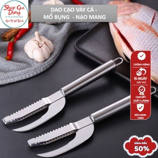 Dụng cụ Mổ Cá Đa Năng - Đánh Vẩy 3 in 1 Chất Liệu INOX 304 Tiện Ích Có Móc Treo