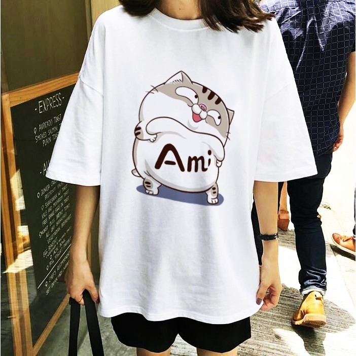 Áo Thun Mèo Ami Bụng Bự