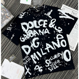 Áo Thun Nam Nữ Dol.ce Gabbanaa MILANO Chữ Mặc Thoải Mái - Áo Phông DG Nam Nữ Cotton 100% Phối Đồ Cực Chất AT009