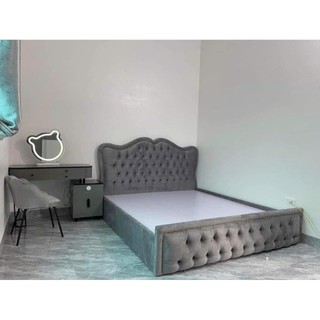  Giường ngủ phong cách Châu Âu 💥 CAO CẤP 💥 Giường nằm khung gỗ MDF bọc nỉ nhung Hàn Quốc cực êm