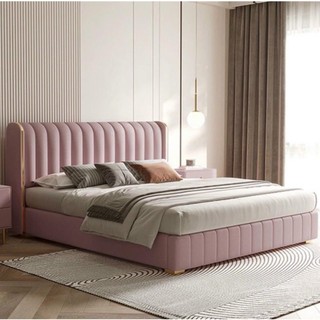 Giường Ngủ Châu Âu Bọc Nỉ - Da 💥 CAO CẤP 💥 Giường Sofa Phong Cách Hiện Đại Cực Sang Decor Phòng Ngủ Cực Xinh