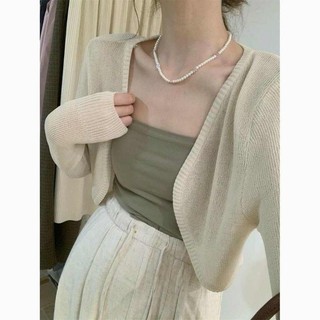Áo cadigan trơn mỏng hàng QC