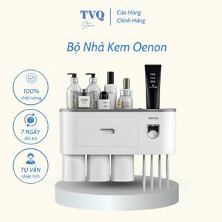 Bộ Nhả Kem Đánh Răng Tự Động, Kệ Để Bàn Chải Đánh Răng Thiết Kế Cao Cấp Hiện Đại TVQ Store