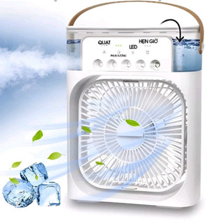 Quạt Phun Sương 600ml 3 Chế Độ Làm Mát Tích Hợp Đèn Led  Để Bàn Tiện Lợi Sử Dụng TVQ Store