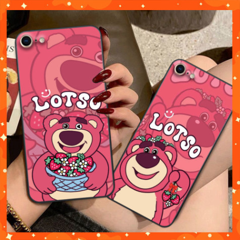 Ốp lưng Iphone 5 / 5S /5SE / 6 / 6S PLUS / 7 / 8 / 7 plus / 8 plus / xs / xs max GẤU DÂU LOTSO rẻ đẹ