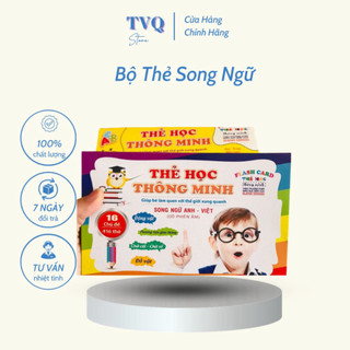 Bộ Thẻ Song Ngữ Flashcards 16 Chủ Đề Cho Bé Làm Quen Với Thế Giới Xung Quanh Dễ Dàng TVQ Store