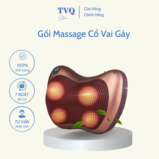 Gối Massage Cổ Vai Gáy Tia Hồng Ngoại 8 Bi 2 Chiều Thiết Kế Cao Cấp Thư Giãn Giảm Mệt Mỏi TVQ.store