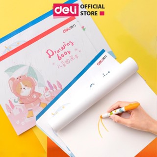  Vở Vẽ Học Sinh A4 Deli 40 Trang - Tập Tô Màu Giấy Vẽ Màu Dày Mịn - Sổ Vẽ Tranh Tô Màu Chì Sáp Dầu Màu Nước Marker-73382 