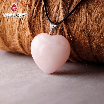 Dây chuyền trái tim đá thiên nhiên - Ngọc Quý