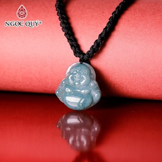 Mặt dây chuyền phật Di Lặc lam ngọc 21x19x4mm - Ngọc Quý