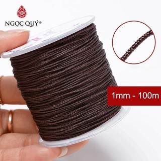 Cuộn dây vải dù thắt vòng, làm vòng tay handmade 1mm - 100m