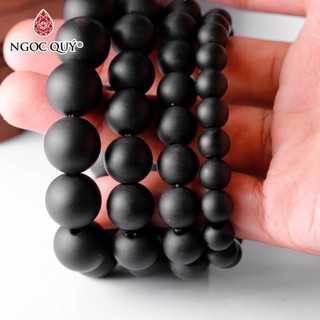 Vòng tay đá Obsidian nhám - Ngọc Quý