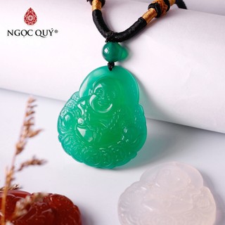 Mặt dây chuyền phật Di Lặc đá mã não - Ngọc Quý