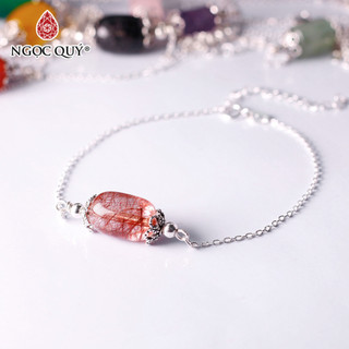 Lắc bạc lu thống đá thiên nhiên - Ngọc Quý