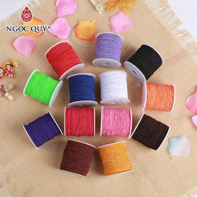 Cuộn dây vải thun co dãn xỏ chuỗi hạt, vòng đá, vòng trầm - Ngọc Quý