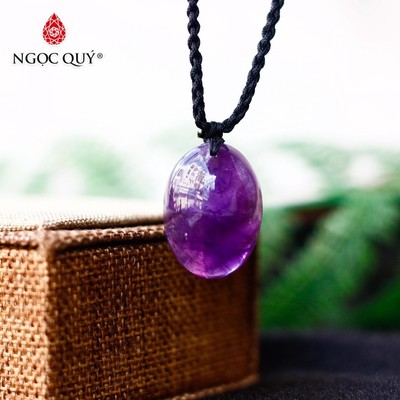 Mặt dây chuyền Thạch Anh Tím hình oval - Ngọc Quý
