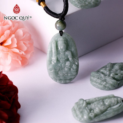 Mặt dây chuyền Phật Bản Mệnh đá cẩm thạch nước ngọc - Ngọc Quý