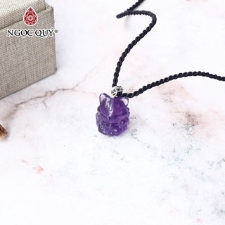 Mặt dây chuyền hồ ly thạch anh tím hợp mệnh hỏa, thổ - Ngọc Quý