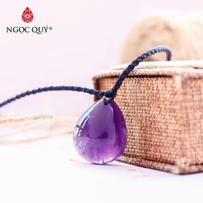Mặt dây chuyền Thạch Anh Tím hình giọt nước, giọt lệ - Ngọc Quý