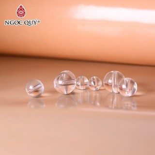 Hạt lẻ đá Thạch anh trắng White Quartz - Ngọc Quý