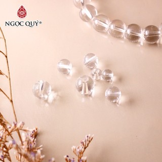 Hạt lẻ đá Thạch anh trắng White Quartz - Ngọc Quý
