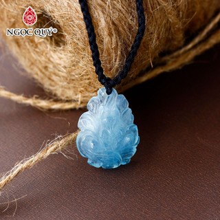 Mặt dây chuyền nữ hoàng hồ ly Aquamarine hải lam ngọc - Ngọc Quý