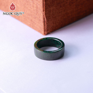Nhẫn bản vừa đá Jadeite sơn thủy - Ngọc Quý