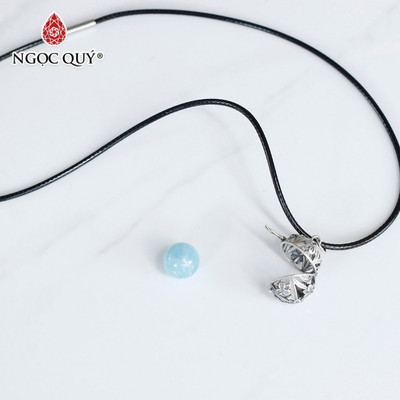 Mặt dây chuyền S925 lồng hạt đá - Ngọc Quý