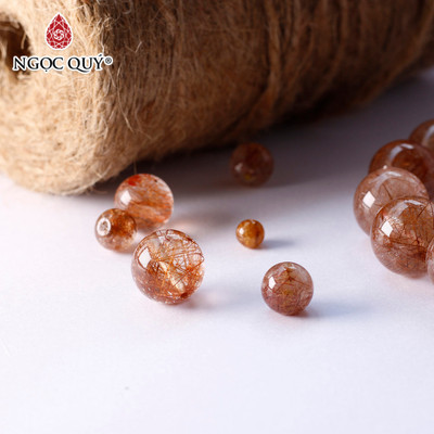 Hạt lẻ đá thạch anh tóc đỏ - Ngọc Quý