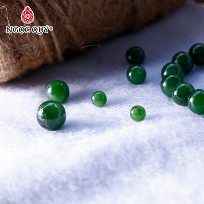 Hạt lẻ đá ngọc bích dùng làm sản phẩm handmade - Ngọc Quý