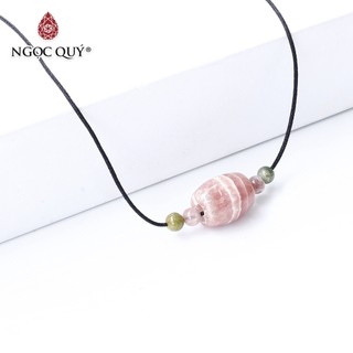 Mặt dây chuyền lu thống đá đào hoa - Ngọc Quý