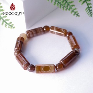 Vòng tay đốt trụ đá mã não - Ngọc Quý