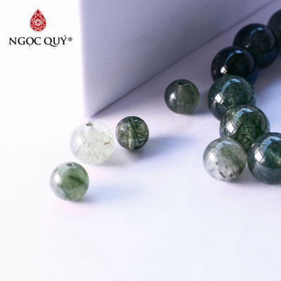 Hạt lẻ đá thạch anh tóc xanh - Ngọc Quý