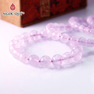 Vòng tay hạt trơn đá Amethyst màu tím ngọc - Ngọc Quý