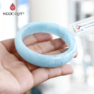 Vòng tay nguyên khối đá Hải Lam Ngọc - Ngọc Quý