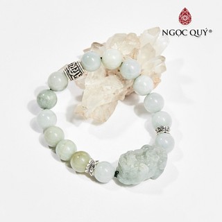 Vòng tay CT phỉ thúy charm tỳ hưu - Ngọc Quý